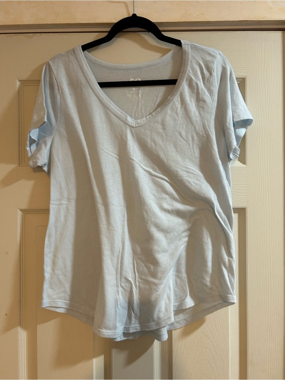 SO Light Blue V-Neck Short Sleeve Tee